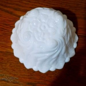 Indiana Wild Rose Milk Glass Dessert Bowl